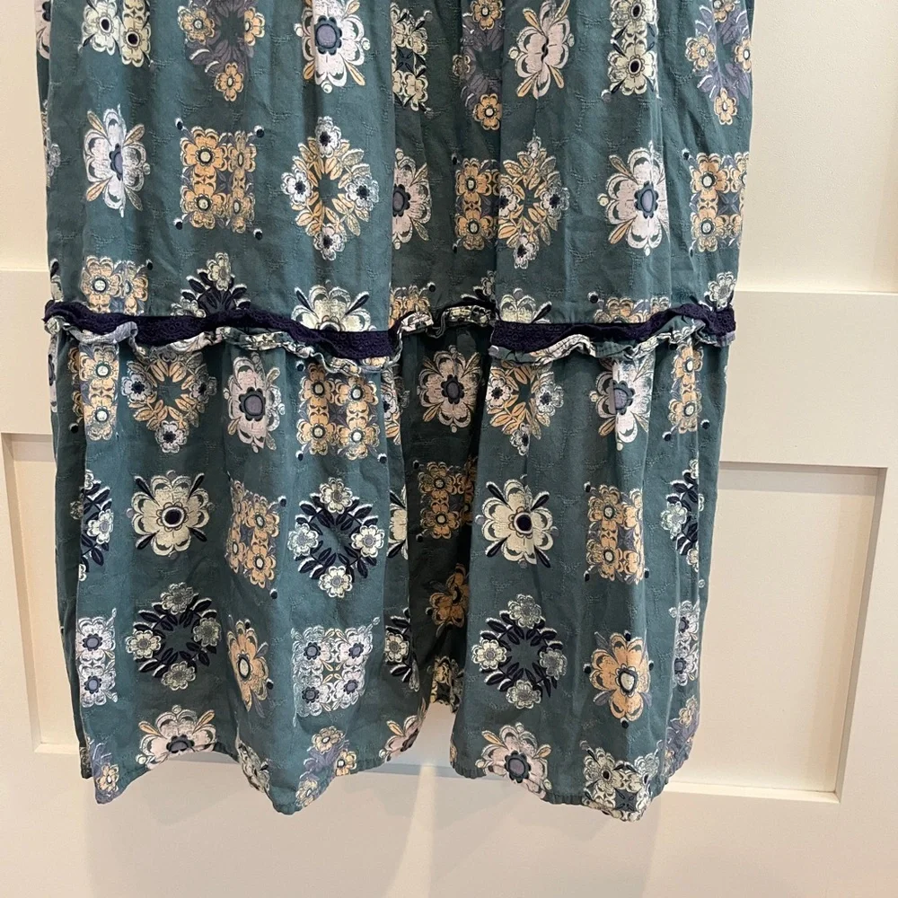 Universal Thread Women's size Large Green Floral Print Tiered Maxi Dress XXL - Picture 5 of 5